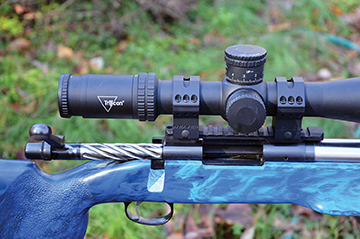 The Trijicon AccuPower 5-50x56 scope has a 36mm tube with quarter-minute clicks for 100 MOA of elevation adjustment or 50 MOA from the optical center.